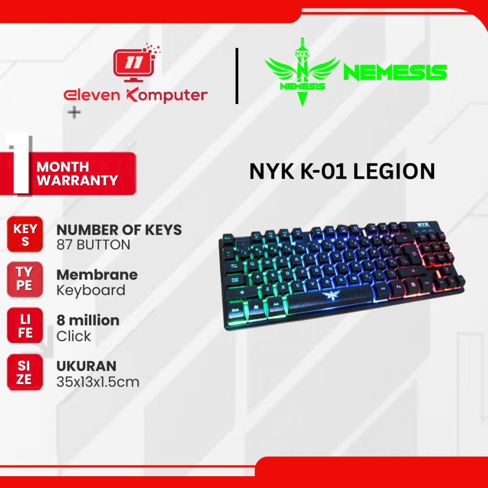 Keyboard Gaming NYK K-01 Legion TKL Backlight