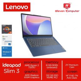 NB LENOVO IP Slim 3 14AMN8 Ryzen 3 7320U 8GB LPDDR5 512GB Abyss Blue/Arctic Grey