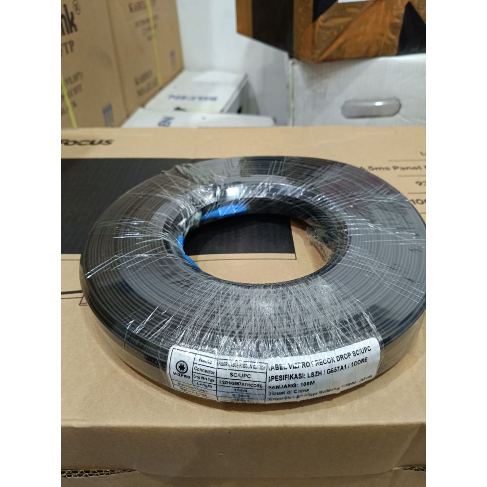 KABEL PRECON VIZPRO FO 1 CORE 3 SELING JACK SC-UPC @100M