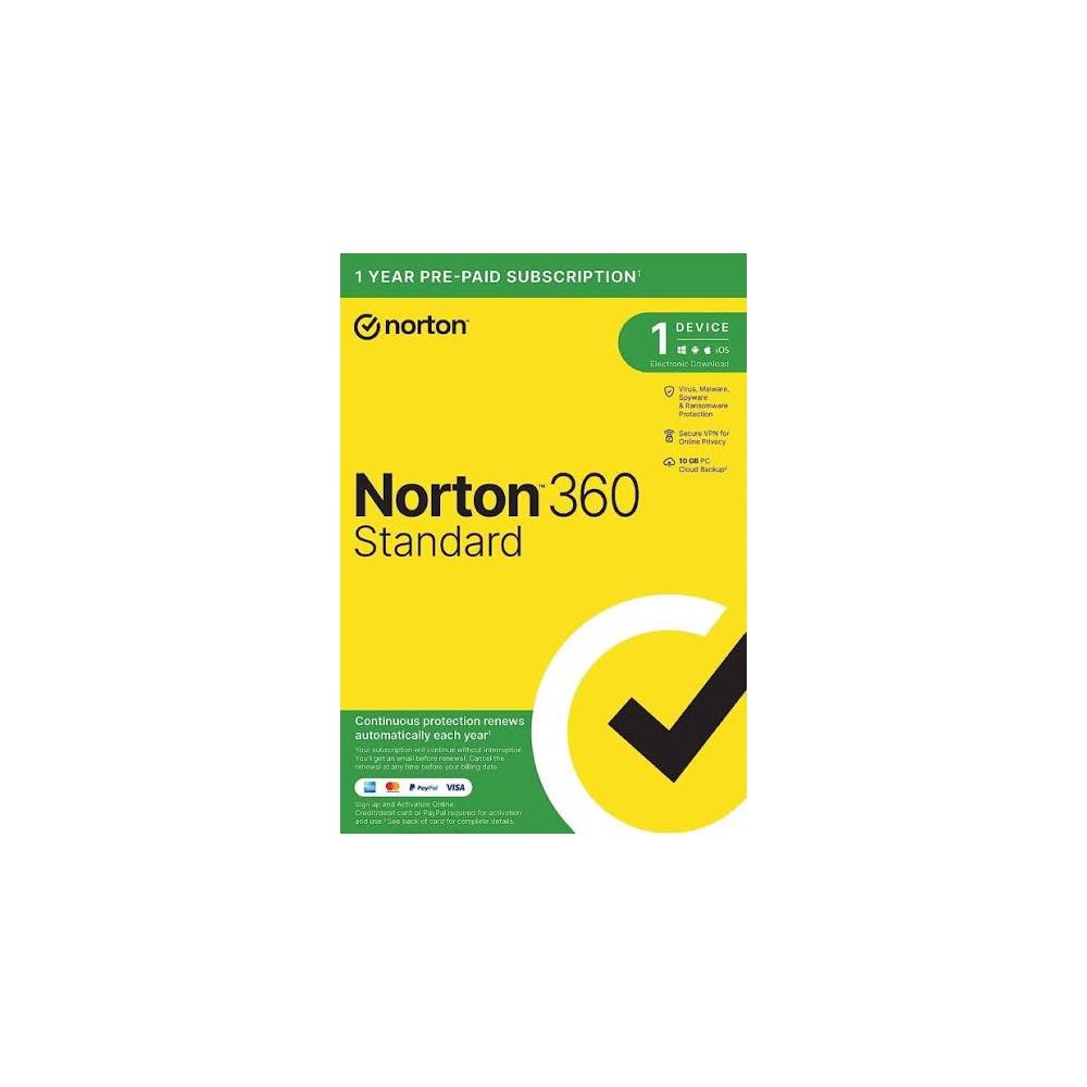 NORTON 360 STANDARD 1 DEVICE 1 YEAR