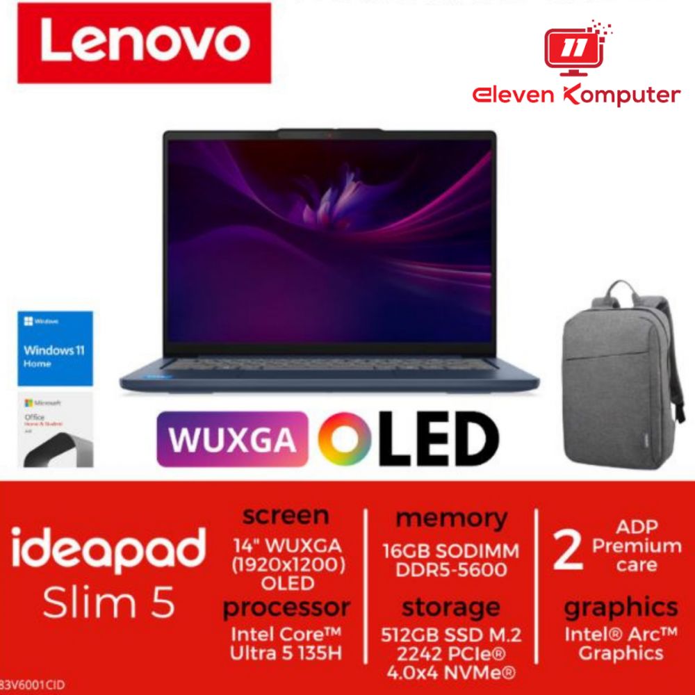 NB LENOVO IP Slim 5 14IMH10 Ultra 5 135H 2x8 16GB Luna Grey 83V6001DID /Cosmic Blue 1CID