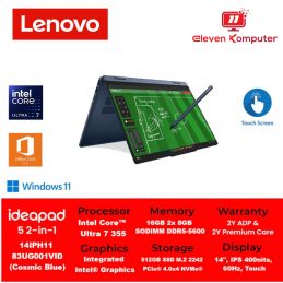 NB LENOVO IP 5 2-in-1 14IPH11 Core Ultra 7 355 2X8GB DDR5 Cosmic Blue 83UG001VID/ Luna Grey 1WID