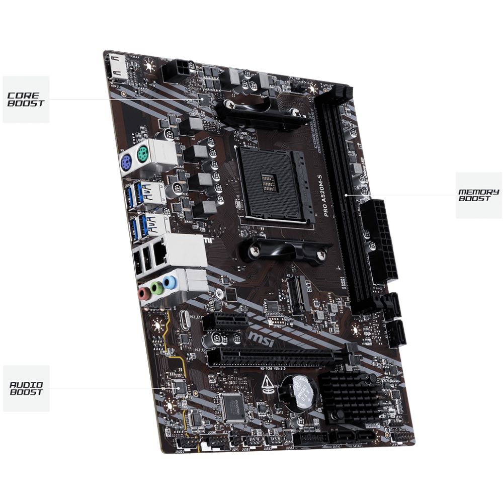 MB AM4 MSI PRO A520M-S - DDR4