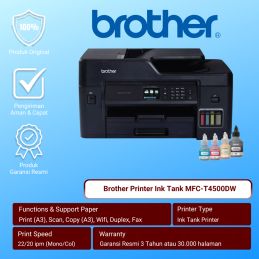 Printer Brother MFC-T4500DW A3 Multifungsi Printer ADF Wifi Duplex