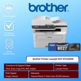 Printer Brother DCP-B7640DW Multifungsi Printer ADF Monochrome Laserjet