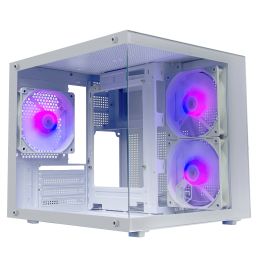 CASING CUBE GAMING ZAREONT WHITE - NO PSU