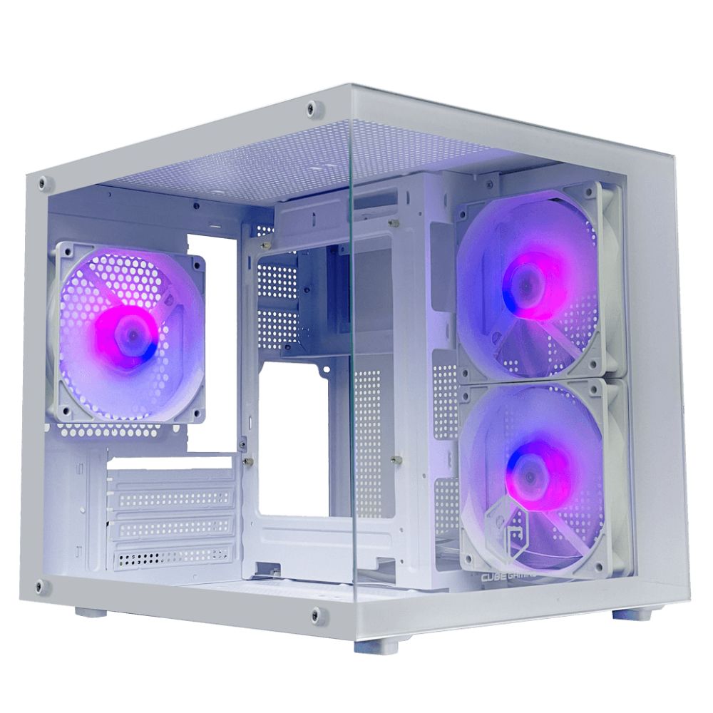 CASING CUBE GAMING ZAREONT WHITE - NO PSU