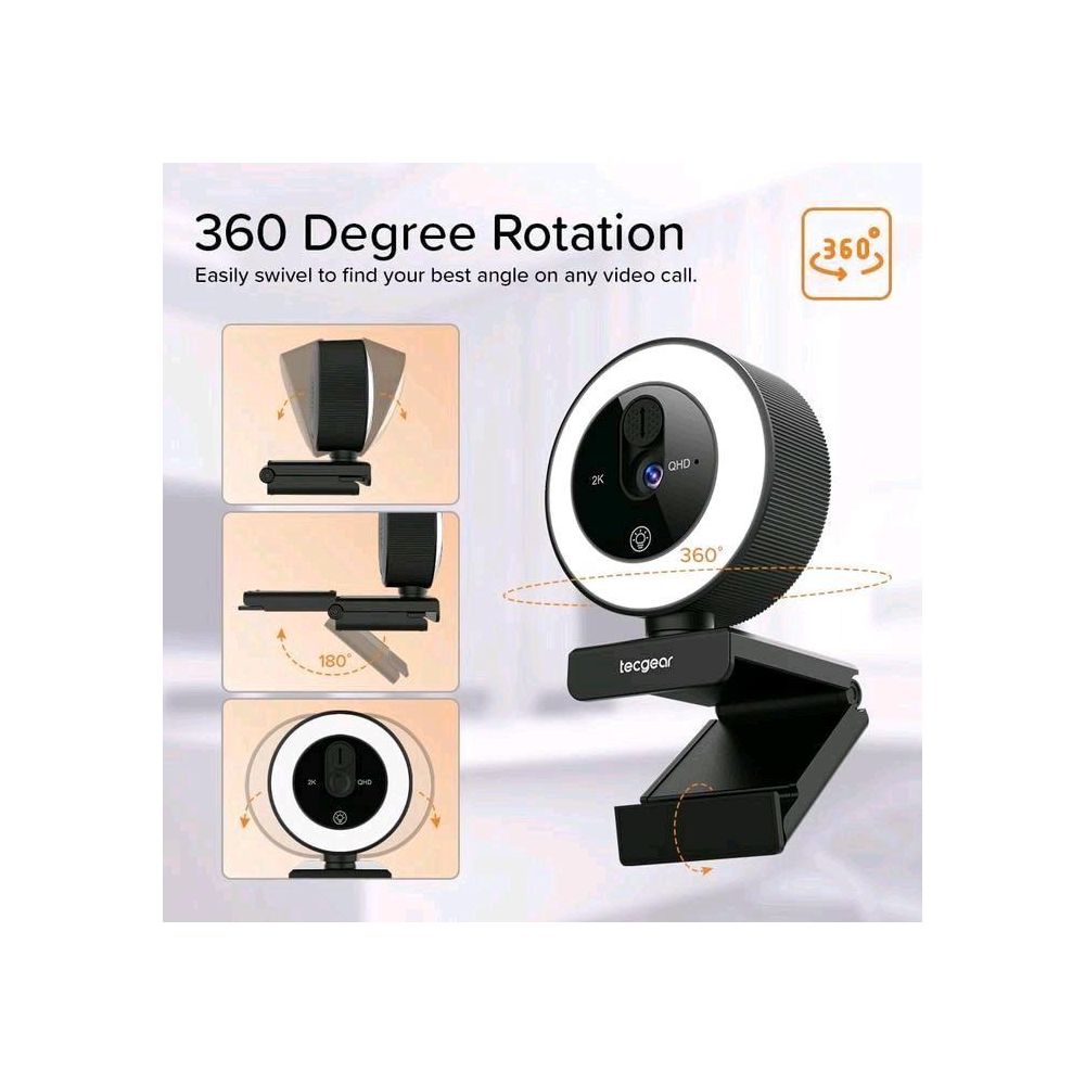 WEBCAM TECGEAR SENTINEL GLO QHD 2K