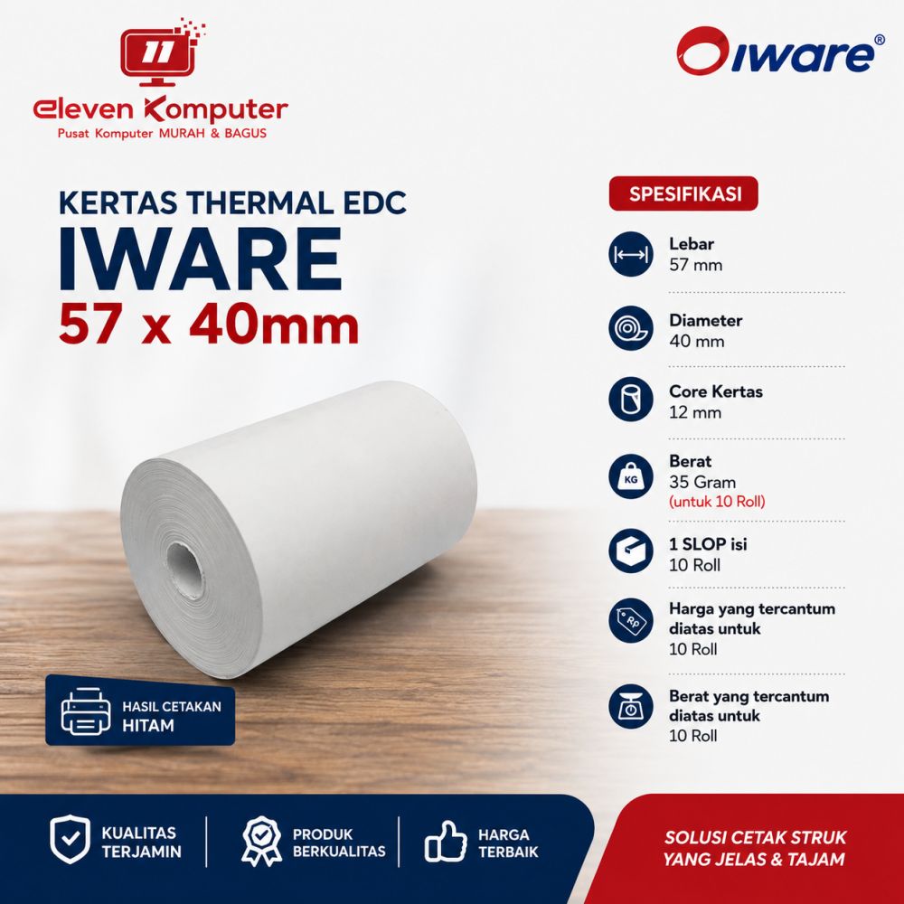 Kertas Thermal EDC IWARE 57 X 40mm