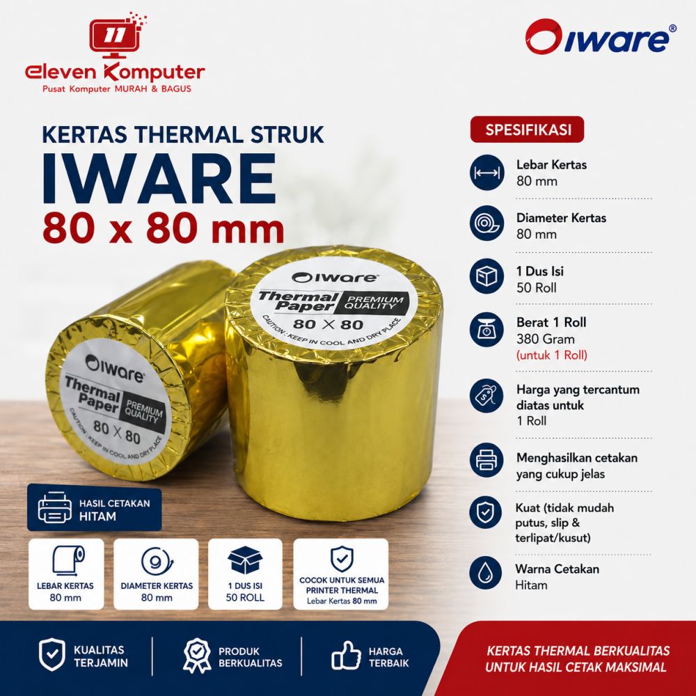 KERTAS THERMAL IWARE 80X80 