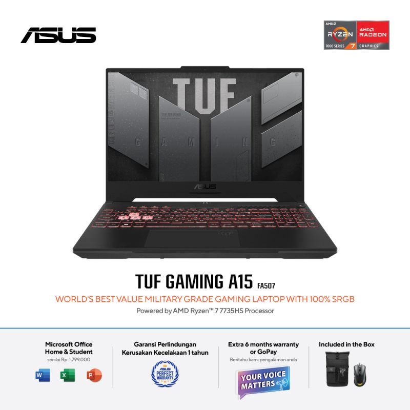 NB ASUS TUF GAMING A15 FA507NU-R745K6G-O (ECLIPSE GREY)