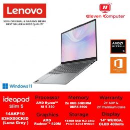NB LENOVO IP Slim 5 14AKP10 Ryzen AI 5 330 2X8 16GB Luna Grey 83HX00CKID