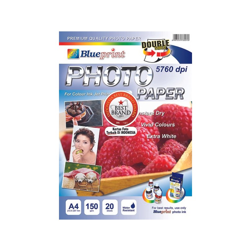 Blueprint A4 150gsm DS Photo Paper ( raspberry )