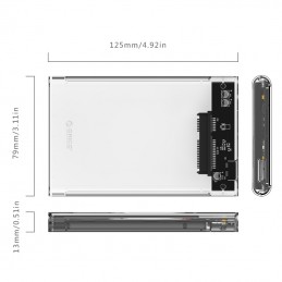 Casing HDD external transparant Orico 2139 USB 3.0