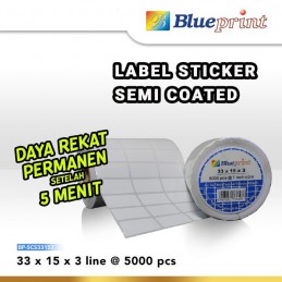 Blueprint Semi Coated Sticker 33 x 15 x 3 @5.000