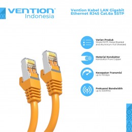 Vention kabel Lan CAT6A SSTP 25M Yellow 