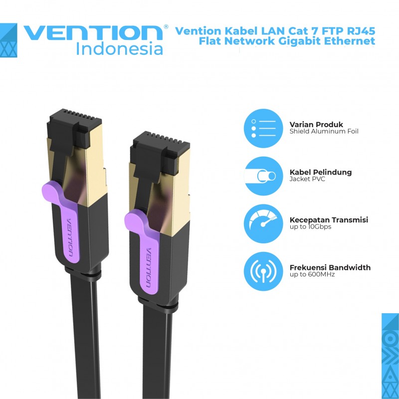Vention Kabel Lan Cat7 Flat 3M