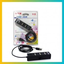 USB Hub 4 Port NYK H8 Cable 1.2Mtr