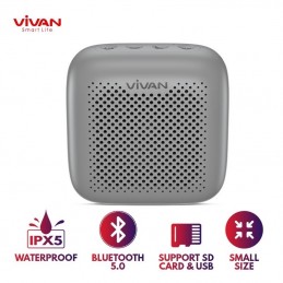Speaker Vivan Bluetooth VS1 Gray Waterproof