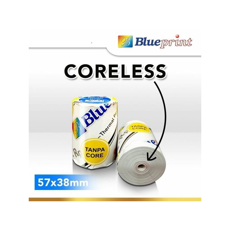 Blueprint Thermal Paper Roll Coreless - 57mm ( 57X38 )