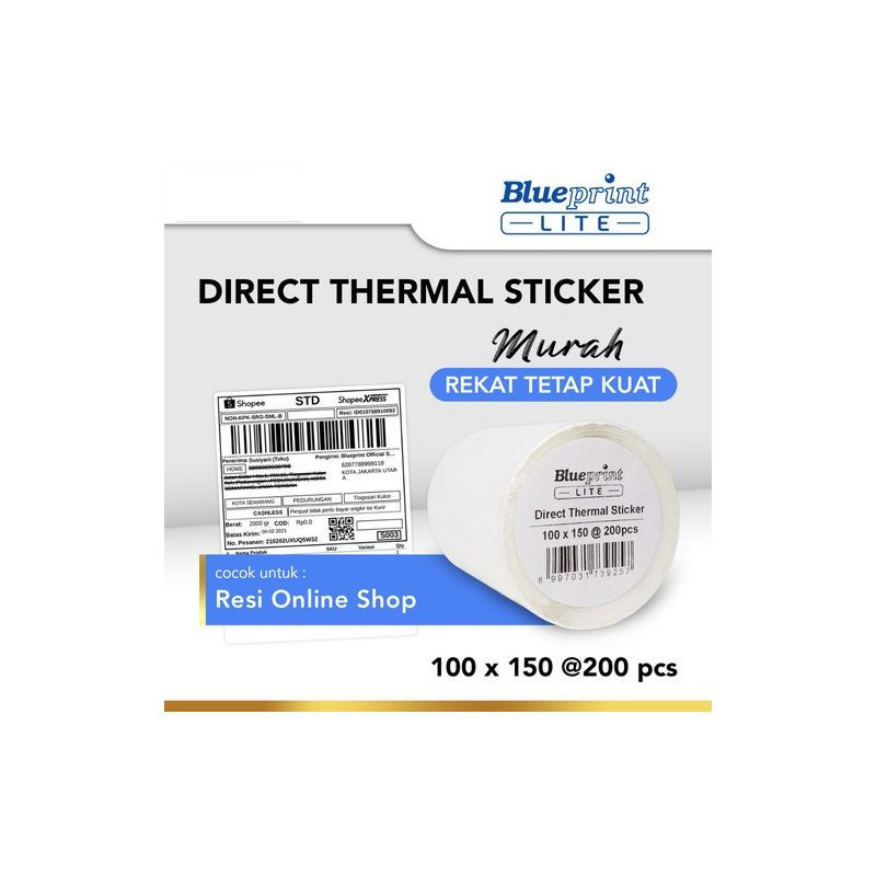 Blueprint Lite Direct THERMAL STICKER 100X150@200PCS