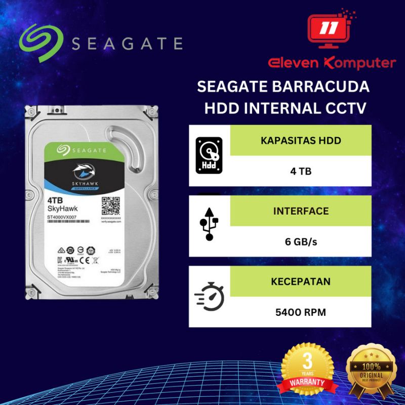 HDD Seagate 4TB (ST4000VX007) Skyhawk