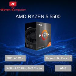 CPU AMD Ryzen 5 5500 3.6GHz up to 4.2GHz 16M Cache Box AM4